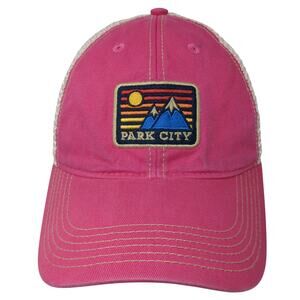 Park City Snapback Trucker Hat Pink One Size Mesh Back Outdoor Legacy